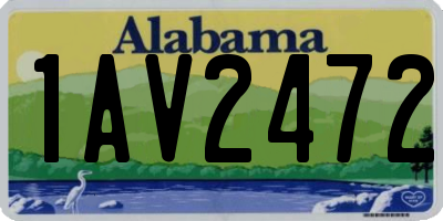 AL license plate 1AV2472