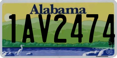 AL license plate 1AV2474