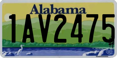 AL license plate 1AV2475