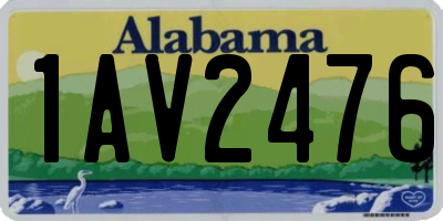 AL license plate 1AV2476