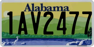 AL license plate 1AV2477