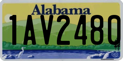 AL license plate 1AV2480