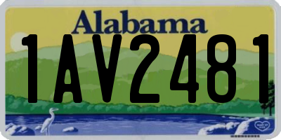AL license plate 1AV2481