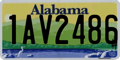 AL license plate 1AV2486