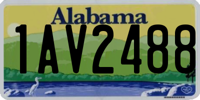 AL license plate 1AV2488