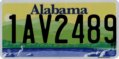 AL license plate 1AV2489