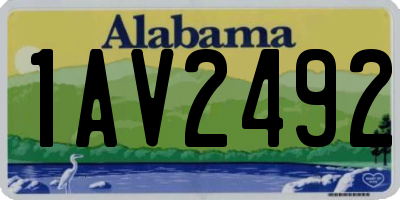 AL license plate 1AV2492