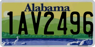 AL license plate 1AV2496