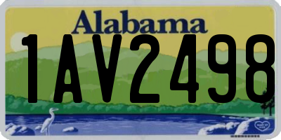 AL license plate 1AV2498