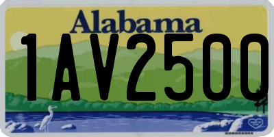 AL license plate 1AV2500
