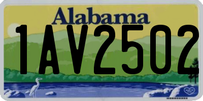 AL license plate 1AV2502