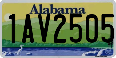AL license plate 1AV2505