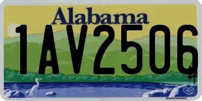 AL license plate 1AV2506