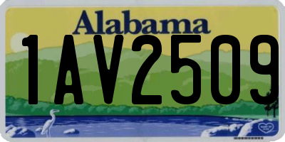 AL license plate 1AV2509