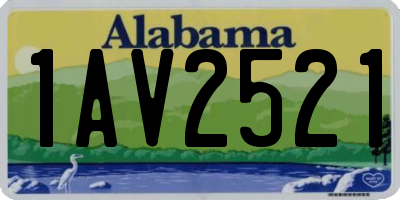 AL license plate 1AV2521