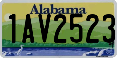 AL license plate 1AV2523