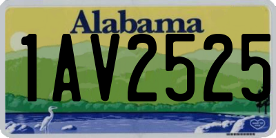 AL license plate 1AV2525