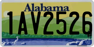 AL license plate 1AV2526