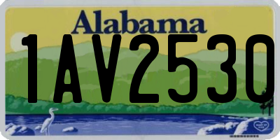 AL license plate 1AV2530