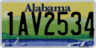 AL license plate 1AV2534