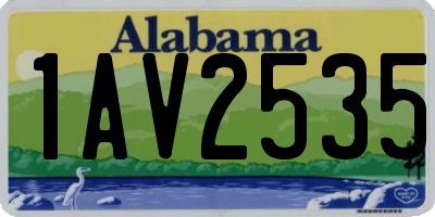 AL license plate 1AV2535