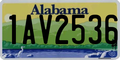 AL license plate 1AV2536