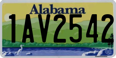 AL license plate 1AV2542