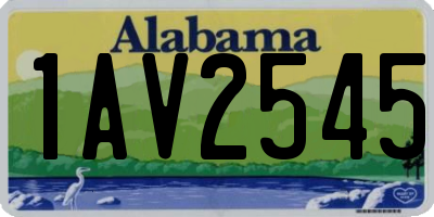 AL license plate 1AV2545
