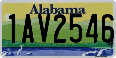 AL license plate 1AV2546