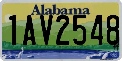 AL license plate 1AV2548