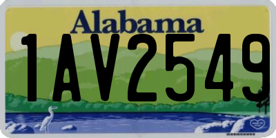 AL license plate 1AV2549