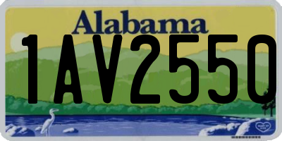 AL license plate 1AV2550