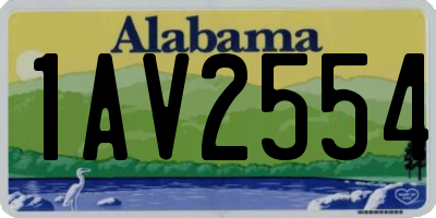 AL license plate 1AV2554
