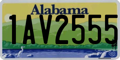 AL license plate 1AV2555