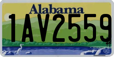 AL license plate 1AV2559