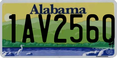 AL license plate 1AV2560
