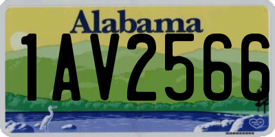 AL license plate 1AV2566