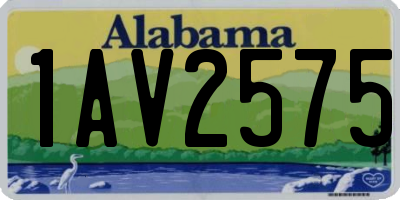 AL license plate 1AV2575