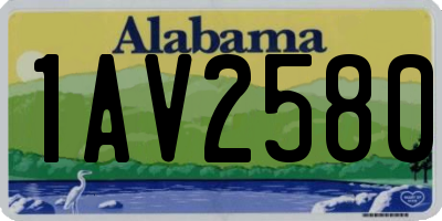 AL license plate 1AV2580