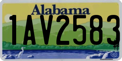 AL license plate 1AV2583