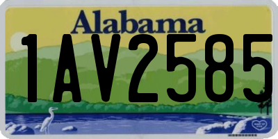 AL license plate 1AV2585