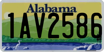 AL license plate 1AV2586