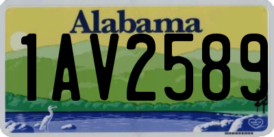 AL license plate 1AV2589