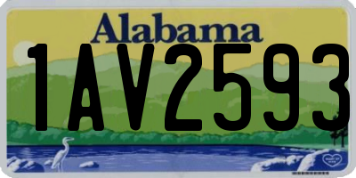 AL license plate 1AV2593