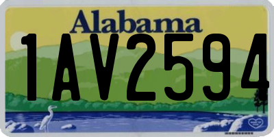 AL license plate 1AV2594