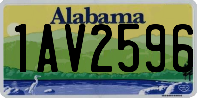 AL license plate 1AV2596