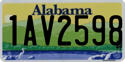 AL license plate 1AV2598