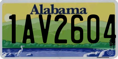 AL license plate 1AV2604