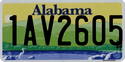 AL license plate 1AV2605
