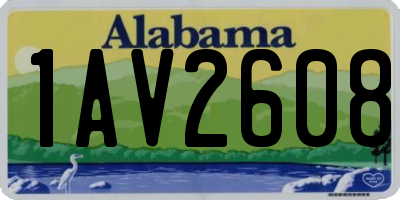 AL license plate 1AV2608